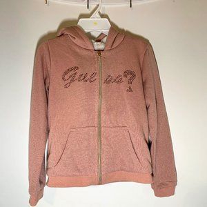 Guess Girls Hoodie Fur Lined Long Sleeve Size 10